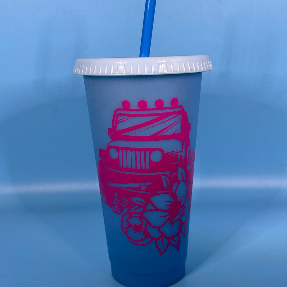 Custom cup with Jeep